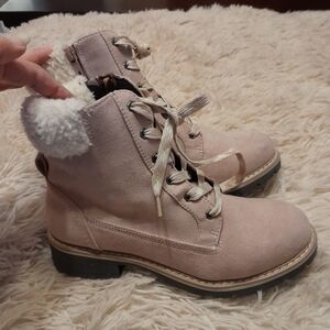 Madden Girl Pink Lace-Up Kids Boots